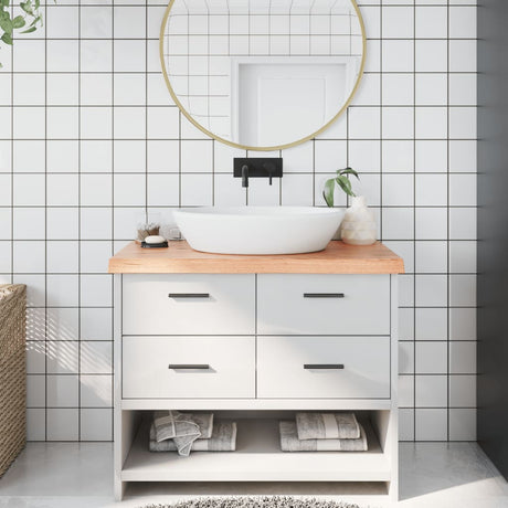 Vidaxx plan de lavabo 100x40x (2-6) cm bois massif traité marron clair