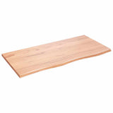 Vidaxx plan vasque 100x50x2 bois massif traité marron clair