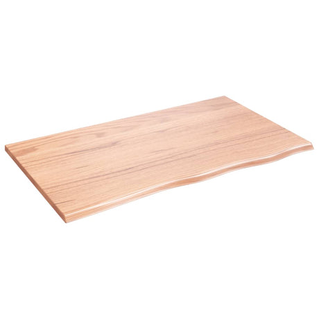 Plan vasque Vidaxx 100x60x2 bois massif traité marron clair