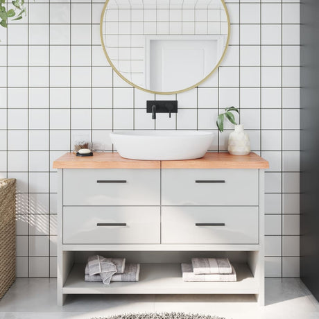 Vidaxx plan de lavabo 120x30x (2-4) cm bois massif traité marron clair