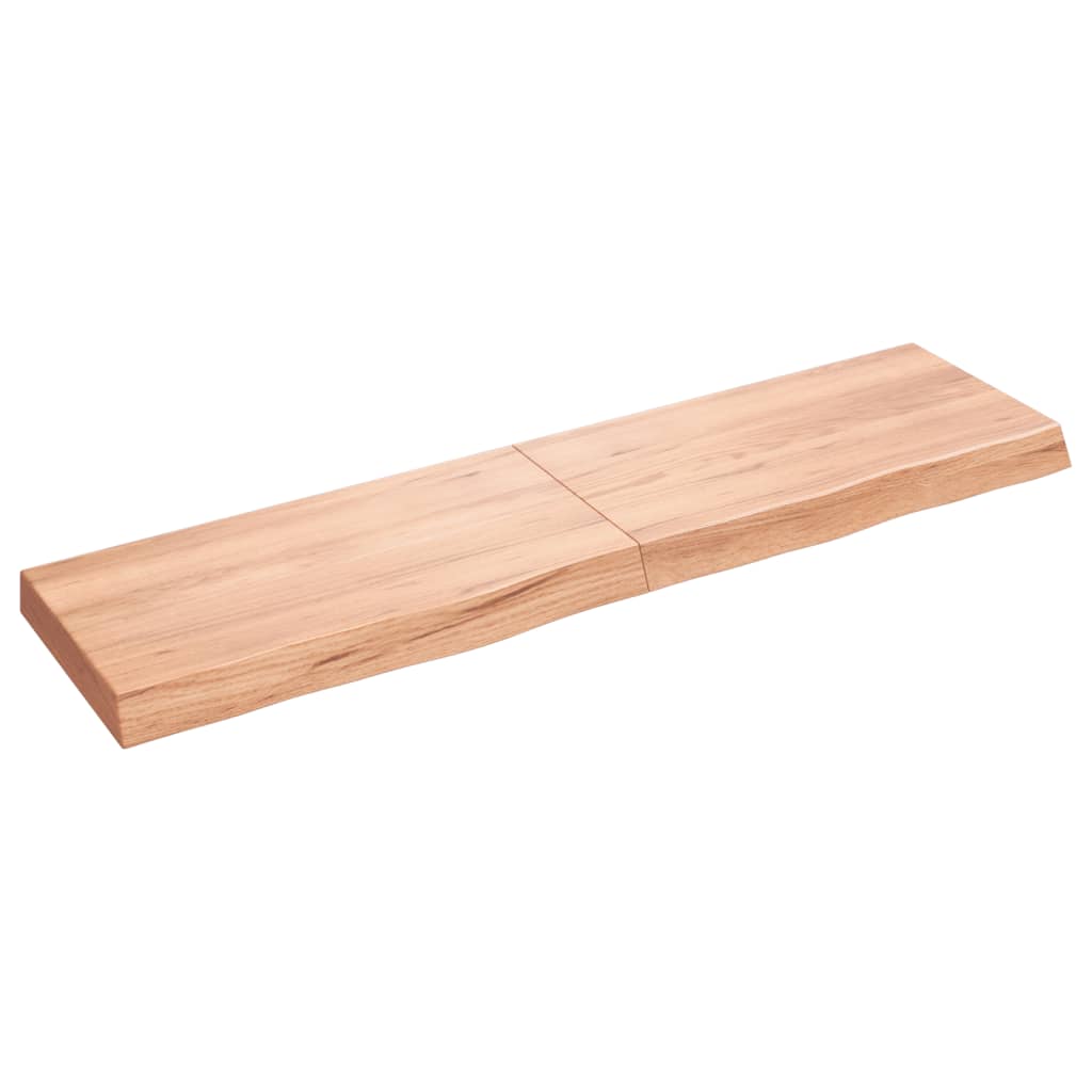 Vidaxx plan de lavabo 120x30x (2-6) cm bois massif traité marron clair