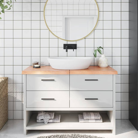 Vidaxx plan de lavabo 120x40x (2-4) cm bois massif traité marron clair