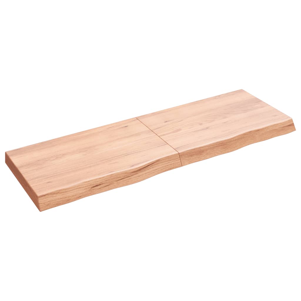 VIDAXL SCHEDA DI BASHBASIN 120X40X (2-6) CM Trattato in legno massiccio marrone chiaro