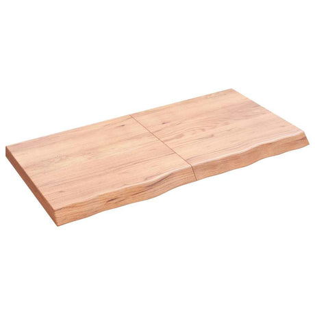 Vidaxx plan de lavabo 120x60x (2-6) cm bois massif traité marron clair