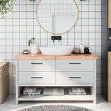 Plan de lavabo Vidaxx 140x40x (2-6) cm bois massif traité marron clair