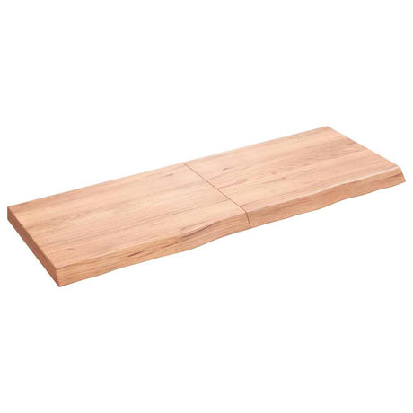 Vidaxx plan de lavabo 140x50x (2-6) cm bois massif traité marron clair
