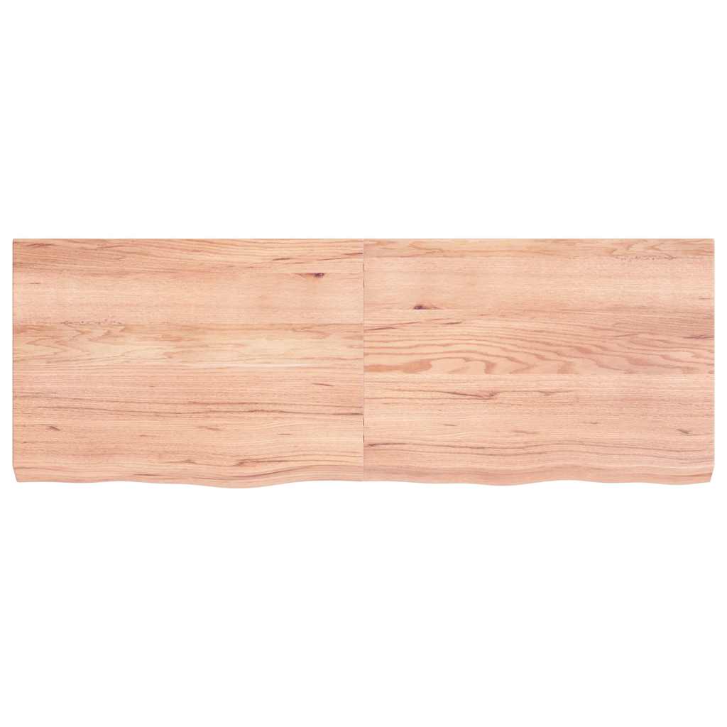 Vidaxx plan de lavabo 140x50x (2-6) cm bois massif traité marron clair