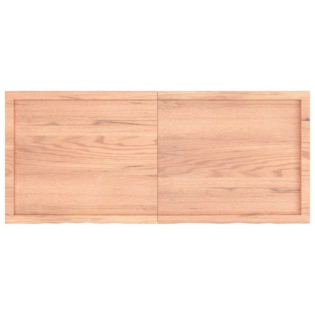 Plan vasque Vidaxx 140x60x (2-4) cm bois massif traité marron clair