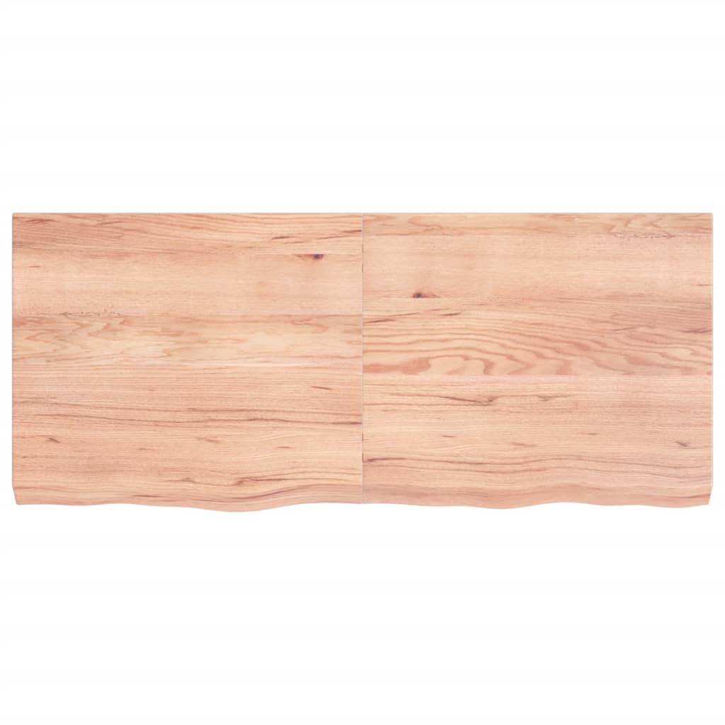 Vidaxl Washbasin Sheet 140x60x (2-6) CM Madera sólida tratada marrón claro