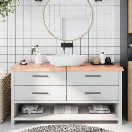 Vidaxx plan de lavabo 160x50x (2-6) cm bois massif traité marron clair