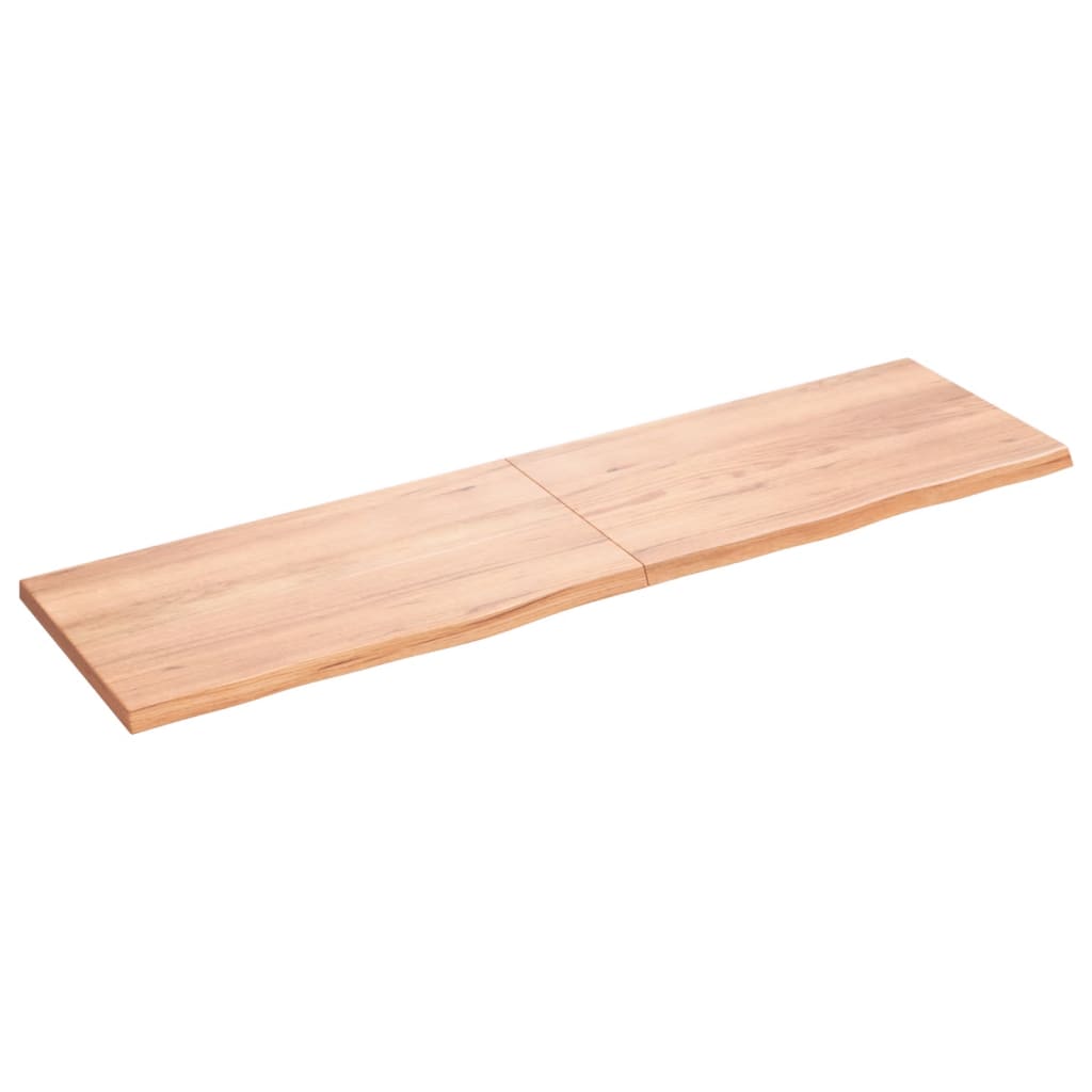 Vidaxl Washbasin Sheet 180x50x (2-4) CM Madera sólida tratada marrón claro