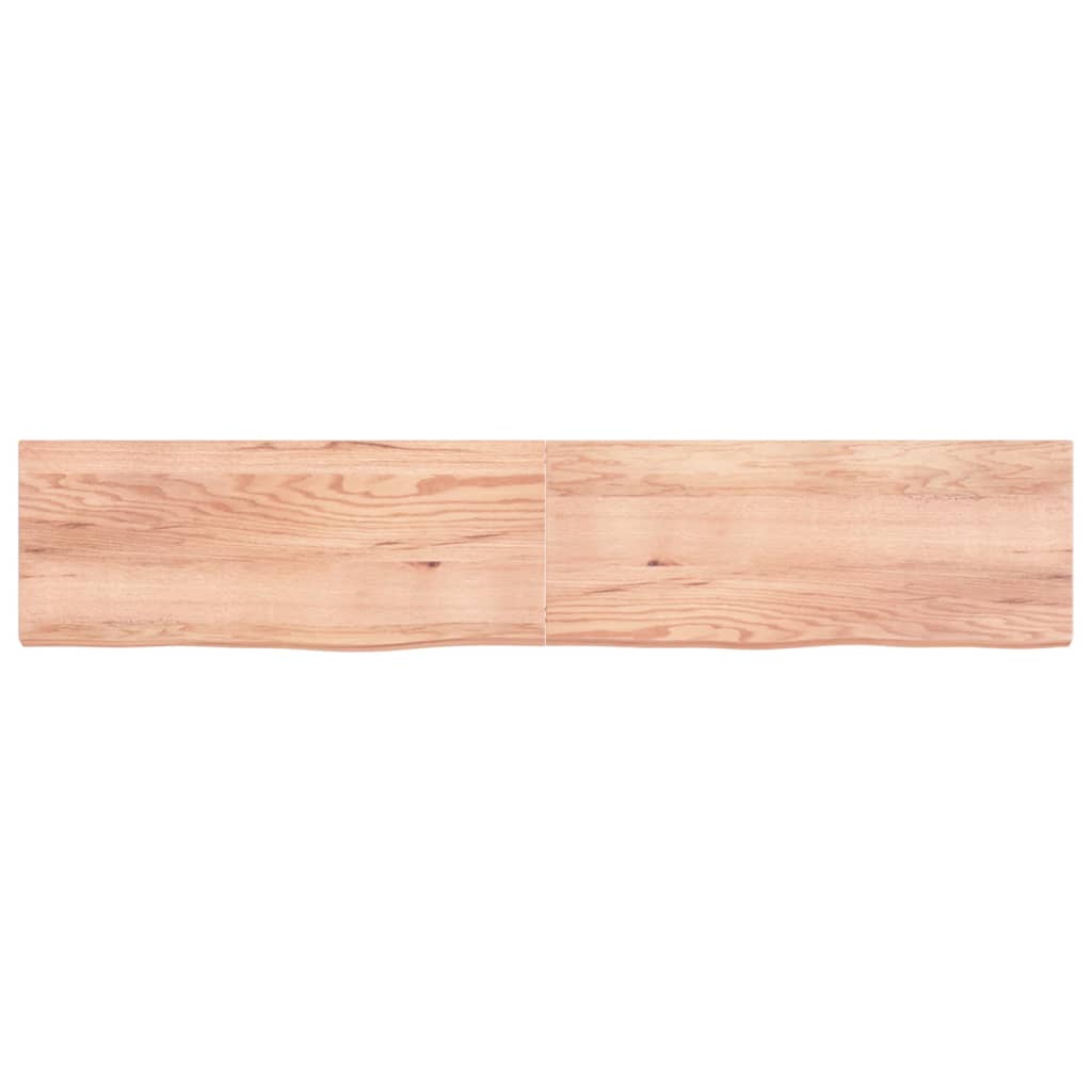 Vidaxl Washbasin Sheet 200x40x (2-6) CM Madera sólida tratada marrón claro