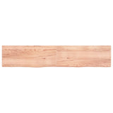 Vidaxl Washbasin Sheet 200x40x (2-6) CM Madera sólida tratada marrón claro