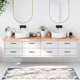 Vidaxx plan de lavabo 200x50x (2-6) cm bois massif traité marron clair