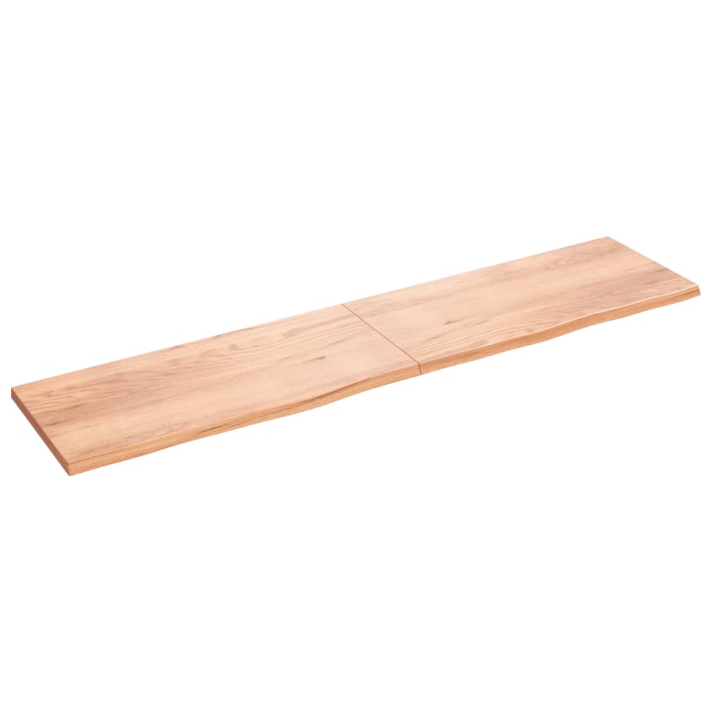 VIDAXL SCHEDA DI BASHBASIN 220X50X (2-4) CM Trattato in legno massiccio marrone chiaro