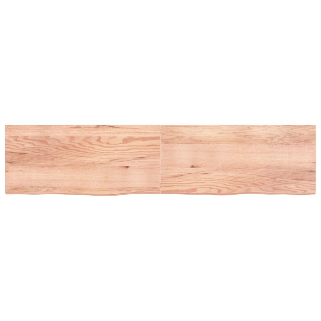 Vidaxx plan de lavabo 220x50x (2-4) cm bois massif traité marron clair