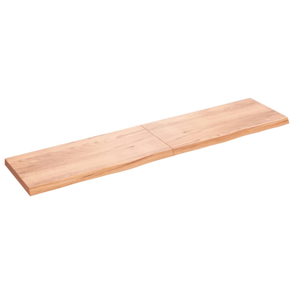 Vidaxx plan de lavabo 220x50x (2-6) cm bois massif traité marron clair