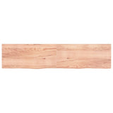 Vidaxx plan de lavabo 220x50x (2-6) cm bois massif traité marron clair