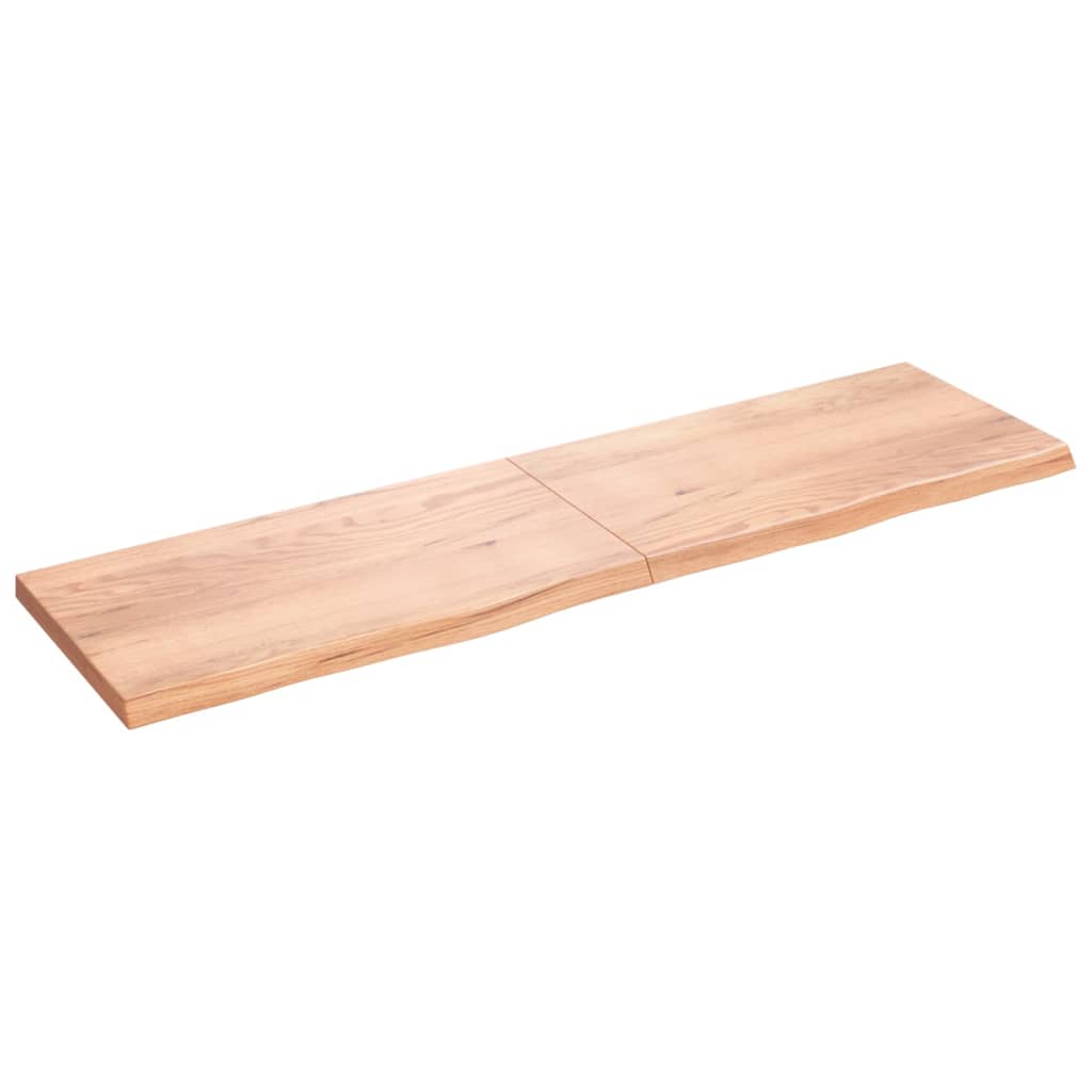 Vidaxx plan de lavabo 220x60x (2-6) cm bois massif traité marron clair