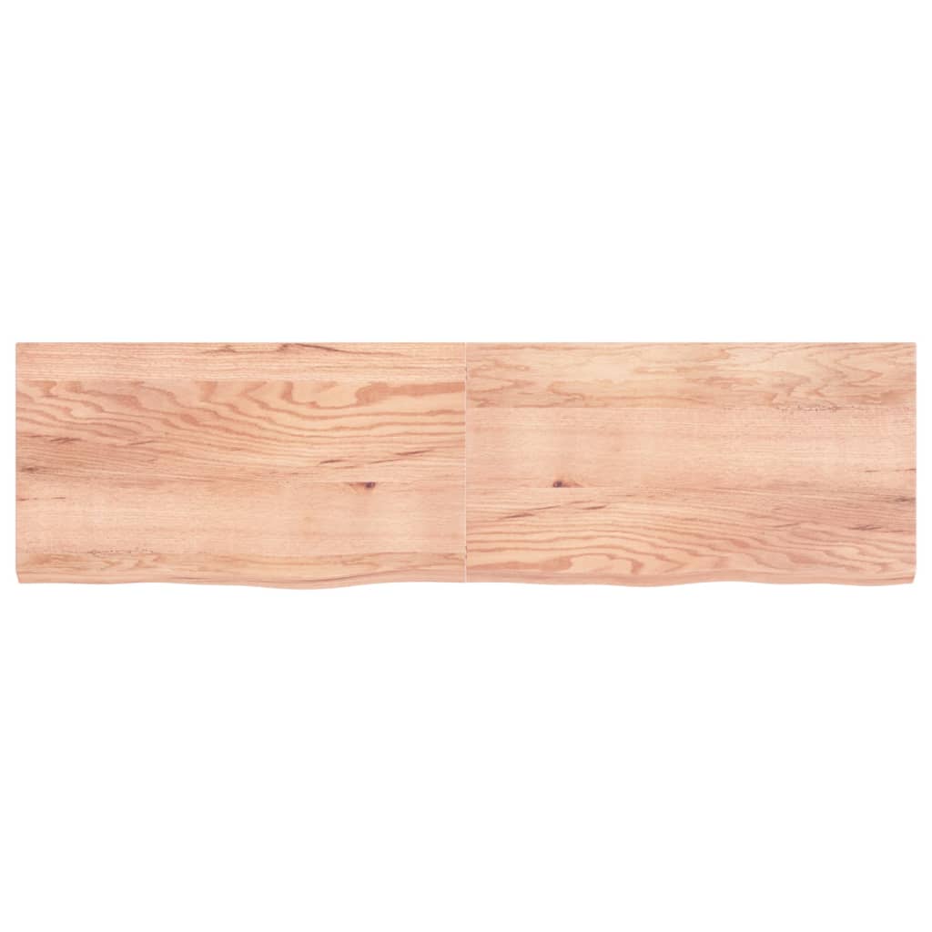 Vidaxx plan de lavabo 220x60x (2-6) cm bois massif traité marron clair