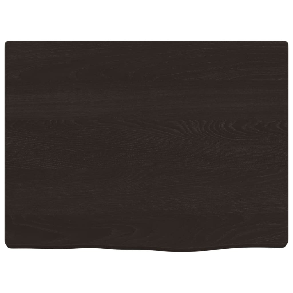 VidaXL Plan de lavabo 40x30x2 cm bois massif traité brun foncé