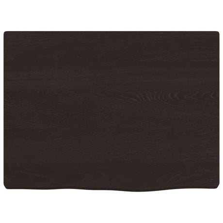 VidaXL Plan de lavabo 40x30x2 cm bois massif traité brun foncé