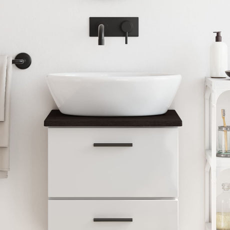 VidaXL Plan de lavabo 40x30x2 cm bois massif traité brun foncé