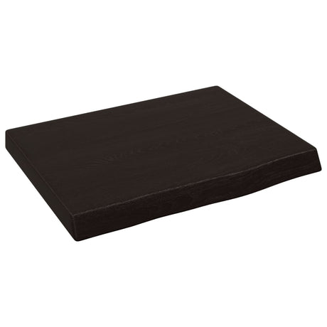 Vidaxx plan de lavabo 40x30x (2-4) cm bois massif traité marron foncé