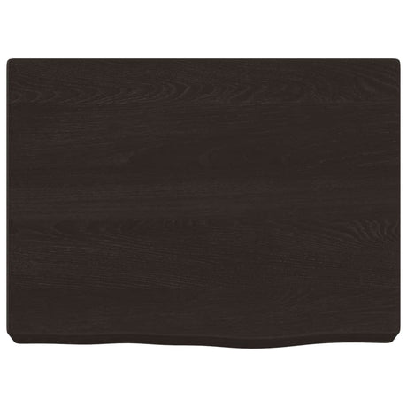 Vidaxx plan de lavabo 40x30x (2-6) cm bois massif traité marron foncé
