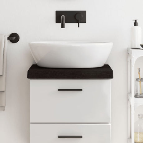 Vidaxx plan de lavabo 40x30x (2-6) cm bois massif traité marron foncé