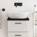 VidaXL Plan de lavabo 40x40x2 cm bois massif traité brun foncé