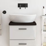 Vidaxx plan de lavabo 40x40x (2-4) cm bois massif traité marron foncé
