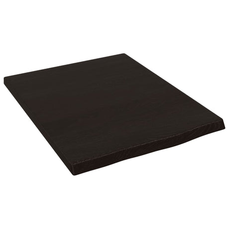 Vidaxx plan de lavabo 40x50x2 cm bois massif traité marron foncé