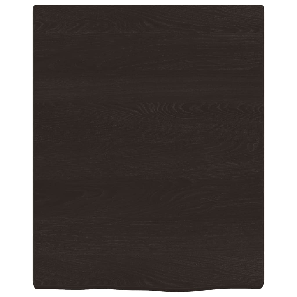 Vidaxx plan de lavabo 40x50x2 cm bois massif traité marron foncé