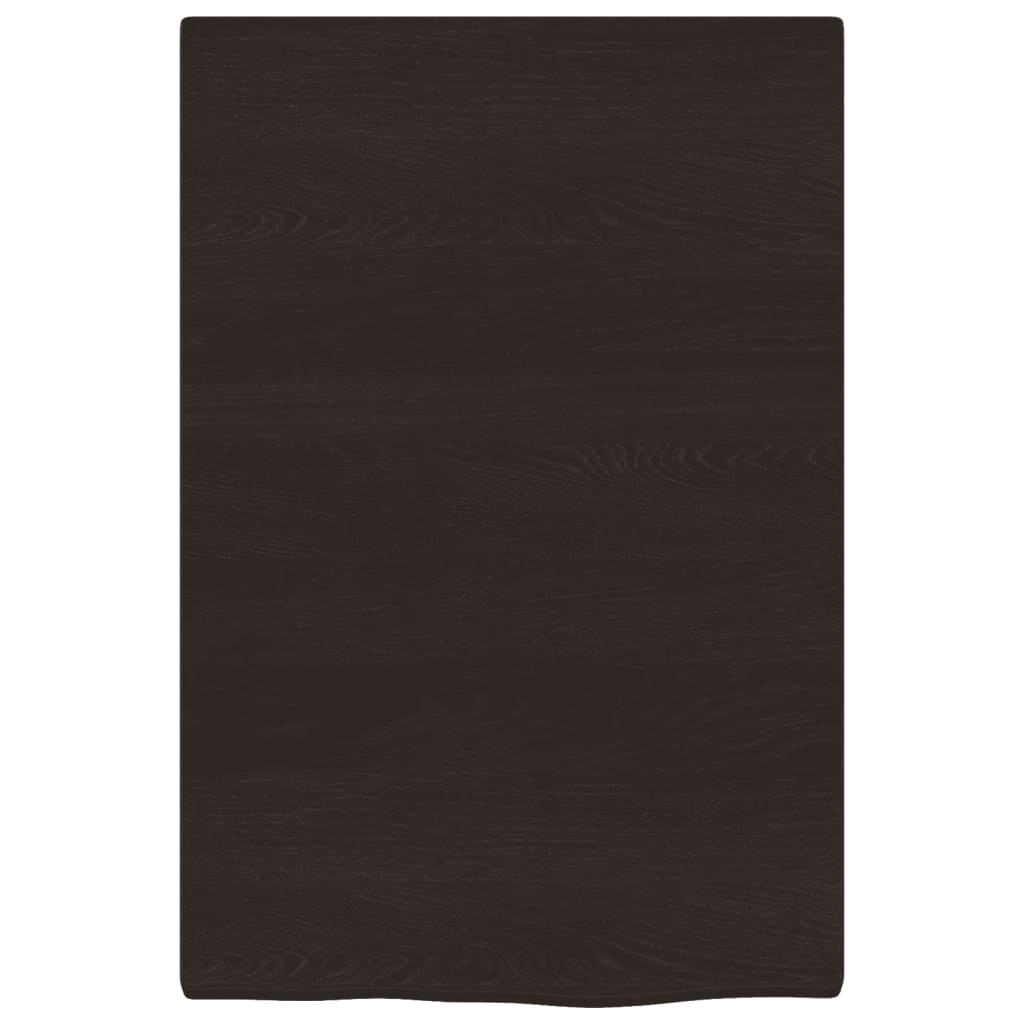 Vidaxx plan de lavabo 40x60x2 cm bois massif traité marron foncé