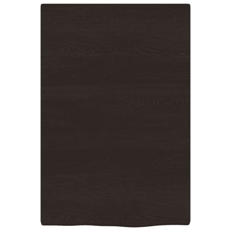 Vidaxx plan de lavabo 40x60x2 cm bois massif traité marron foncé