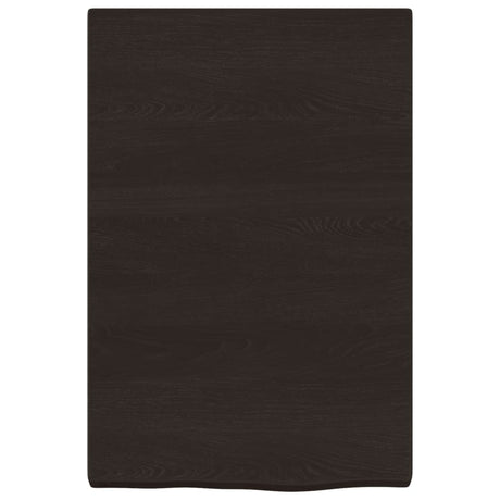 Vidaxx plan de lavabo 40x60x (2-4) cm bois massif traité marron foncé