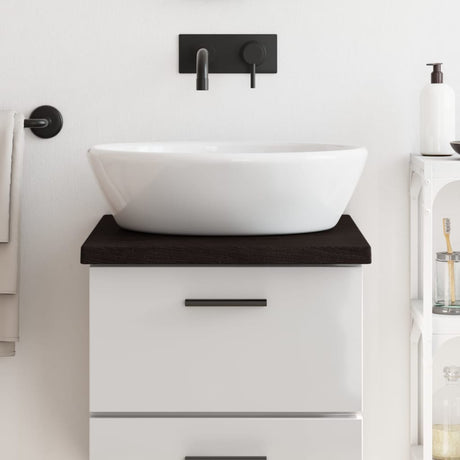 Vidaxx plan de lavabo 40x60x (2-4) cm bois massif traité marron foncé