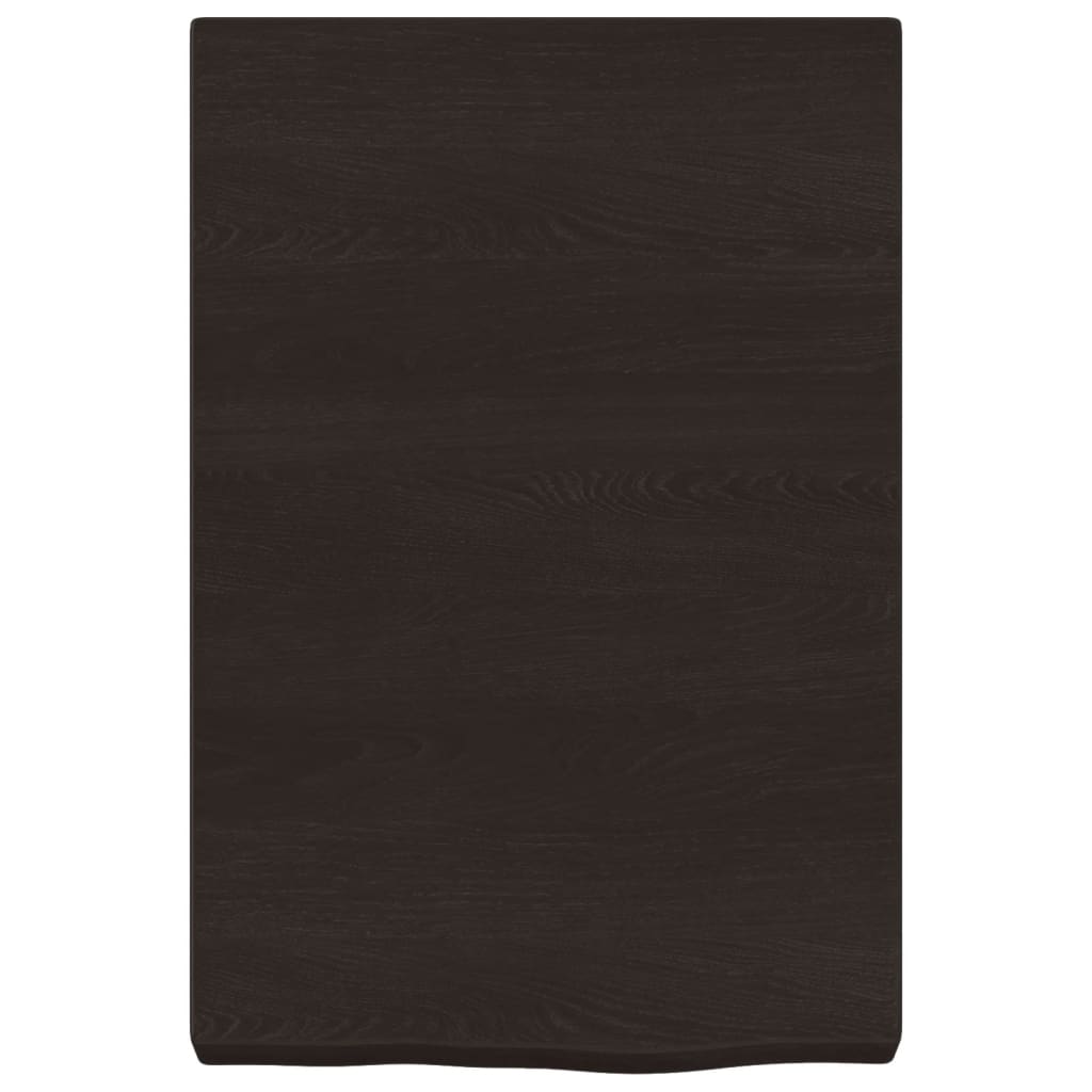 Vidaxx plan de lavabo 40x60x (2-6) cm bois massif traité marron foncé