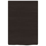 Vidaxx plan de lavabo 40x60x (2-6) cm bois massif traité marron foncé