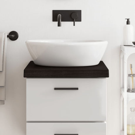 Vidaxx plan de lavabo 40x60x (2-6) cm bois massif traité marron foncé