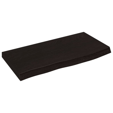 Vidaxx plan de lavabo 60x30x (2-4) cm bois massif traité marron foncé