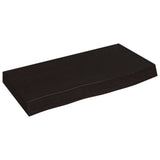 Vidaxx plan de lavabo 60x30x (2-6) cm bois massif traité marron foncé