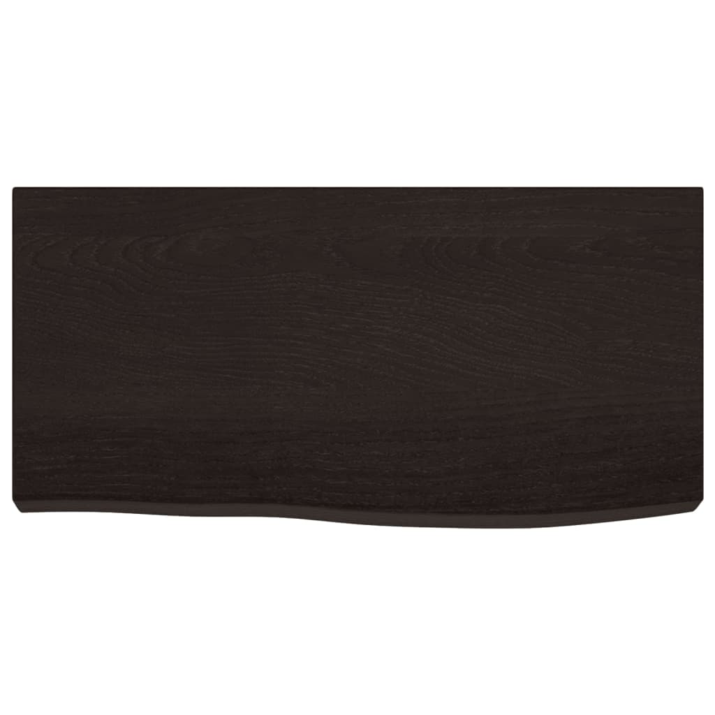 Vidaxx plan de lavabo 60x30x (2-6) cm bois massif traité marron foncé