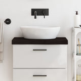 Vidaxx plan de lavabo 60x30x (2-6) cm bois massif traité marron foncé
