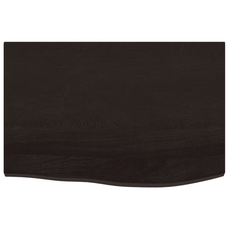 Vidaxx plan de lavabo 60x40x2 cm bois massif traité marron foncé