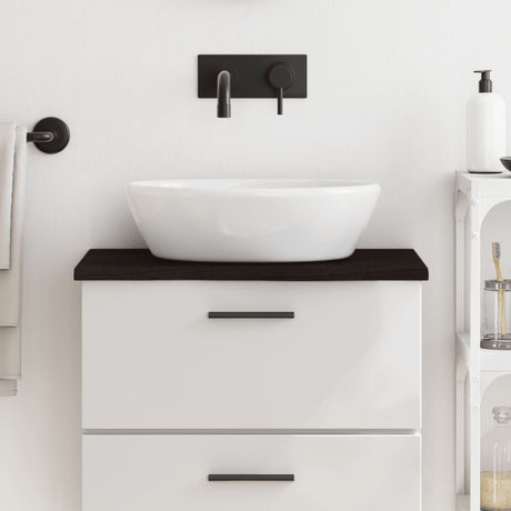 Vidaxx plan de lavabo 60x40x2 cm bois massif traité marron foncé
