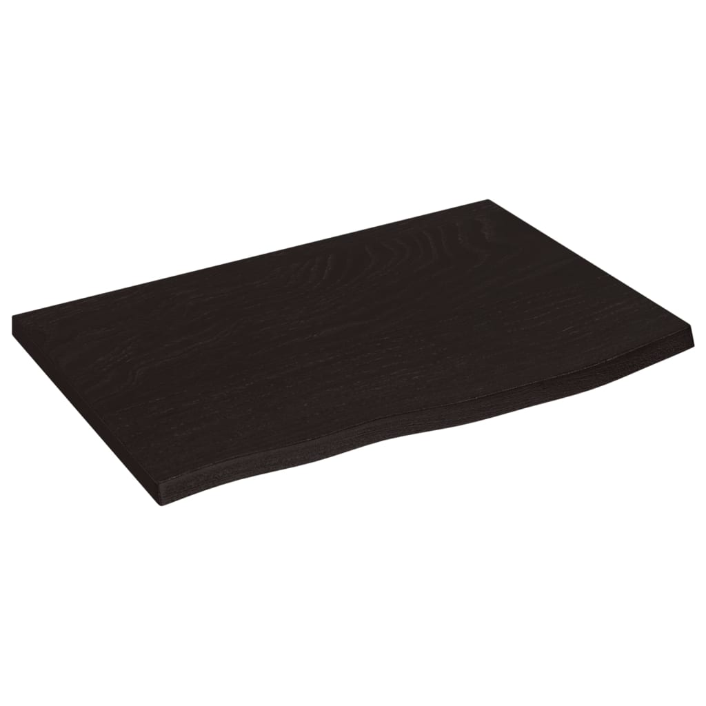 Vidaxl Washbasin Sheet 60x40x (2-4) CM Mada sólida tratada marrón oscuro