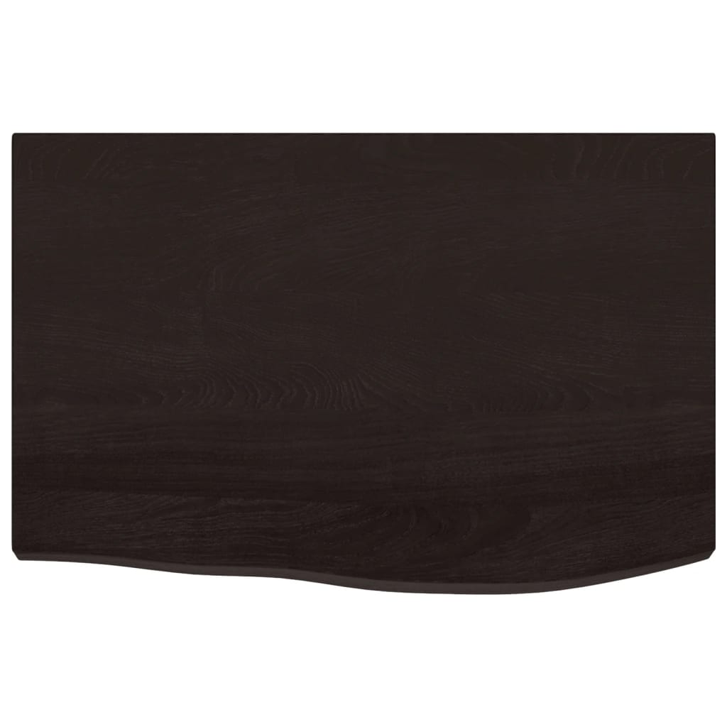 VidaXL Plan de lavabo 60x40x (2-6) cm bois massif traité brun foncé