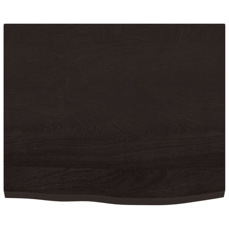 Vidaxx plan de lavabo 60x50x2 cm bois massif traité marron foncé